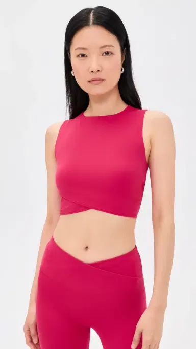 Sweaty Betty All Day Cropped Wrap Tank Crimson Red | Thumbnail 2 Sweaty Betty All Day Cropped Wrap Tank Crimson Red | Thumbnail 2