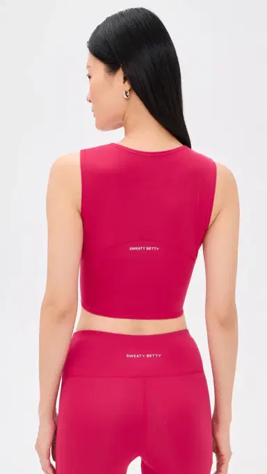 Sweaty Betty All Day Cropped Wrap Tank Crimson Red | Thumbnail 3 Sweaty Betty All Day Cropped Wrap Tank Crimson Red | Thumbnail 3