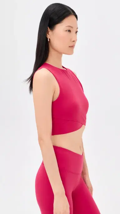 Sweaty Betty All Day Cropped Wrap Tank Crimson Red | Thumbnail 4 Sweaty Betty All Day Cropped Wrap Tank Crimson Red | Thumbnail 4