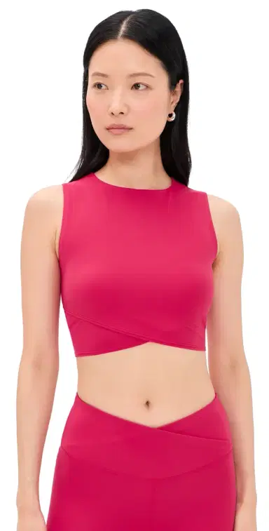 Sweaty Betty All Day Cropped Wrap Tank Crimson Red | Thumbnail 1 Sweaty Betty All Day Cropped Wrap Tank Crimson Red | Thumbnail 1