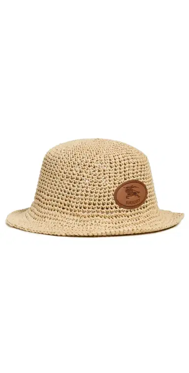 Burberry Crochet Patch Bucket Hat Natural | Thumbnail 1 Burberry Crochet Patch Bucket Hat Natural | Thumbnail 1