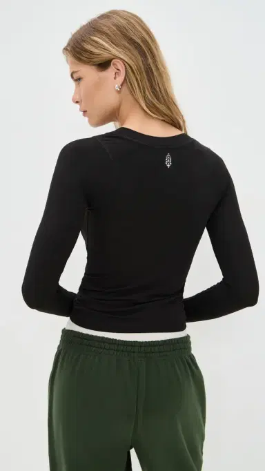 FP Movement Tempo Ruched Long Sleeve Top Black | Thumbnail 3 FP Movement Tempo Ruched Long Sleeve Top Black | Thumbnail 3