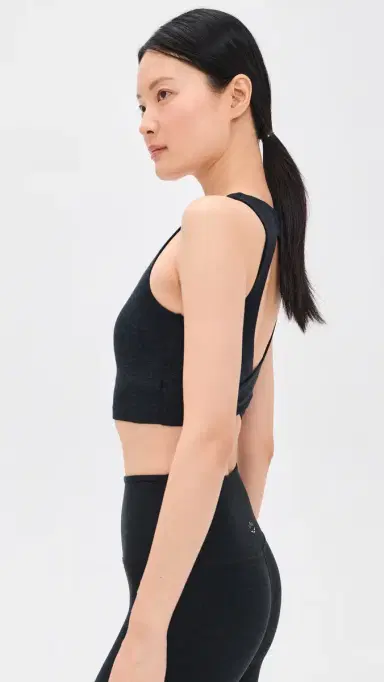 Beyond Yoga Spacedye Twister Cropped Tank Darkest Night | Thumbnail 4 Beyond Yoga Spacedye Twister Cropped Tank Darkest Night | Thumbnail 4