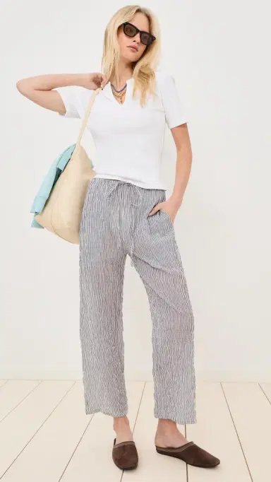 LE BOP x ally K. Goldman Arden Stripe Pants Charcoal/White | Thumbnail 5 LE BOP x ally K. Goldman Arden Stripe Pants Charcoal/White | Thumbnail 5