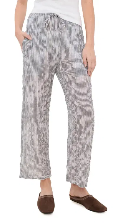 LE BOP x ally K. Goldman Arden Stripe Pants Charcoal/White | Thumbnail 1 LE BOP x ally K. Goldman Arden Stripe Pants Charcoal/White | Thumbnail 1