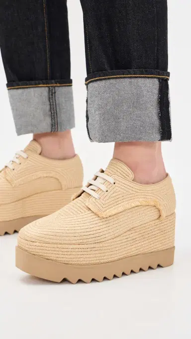 Stella McCartney Elyse Allover Woven Raffia Sneakers | Thumbnail 3 Stella McCartney Elyse Allover Woven Raffia Sneakers | Thumbnail 3