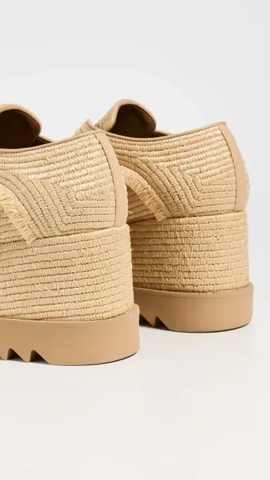 Stella McCartney Elyse Allover Woven Raffia Sneakers | Thumbnail 4 Stella McCartney Elyse Allover Woven Raffia Sneakers | Thumbnail 4