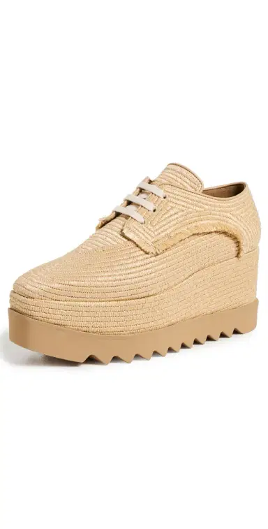 Stella McCartney Elyse Allover Woven Raffia Sneakers | Thumbnail 1 Stella McCartney Elyse Allover Woven Raffia Sneakers | Thumbnail 1