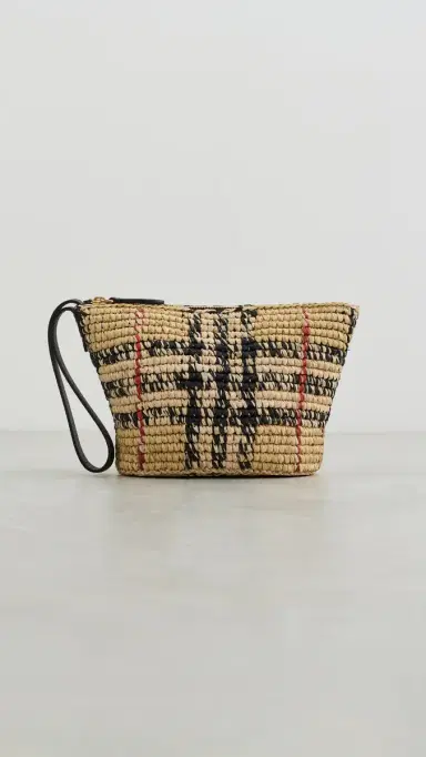 Burberry Margate Small Raffia Pouch | Thumbnail 2 Burberry Margate Small Raffia Pouch | Thumbnail 2