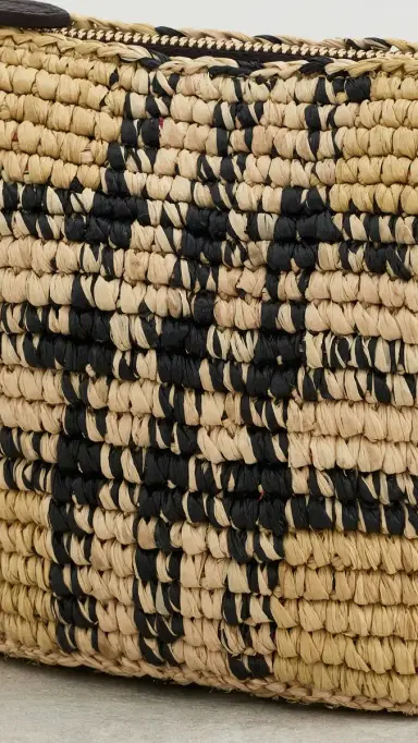 Burberry Margate Small Raffia Pouch | Thumbnail 5 Burberry Margate Small Raffia Pouch | Thumbnail 5