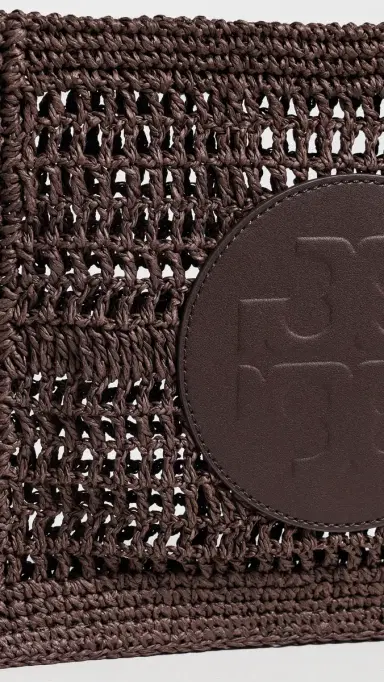 Tory Burch Ella Hand Crochet Pouch Dark Cocoa One Size | Thumbnail 5 Tory Burch Ella Hand Crochet Pouch Dark Cocoa One Size | Thumbnail 5
