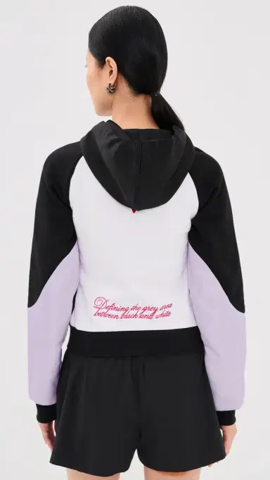 Off-White Double Eagle Colorblock Hoodie Black Barbados Cherry | Thumbnail 3 Off-White Double Eagle Colorblock Hoodie Black Barbados Cherry | Thumbnail 3