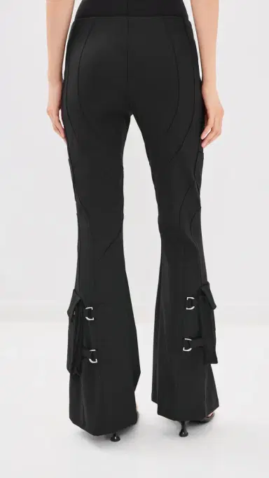 Off-White Wool Flare Pants Black | Thumbnail 3 Off-White Wool Flare Pants Black | Thumbnail 3