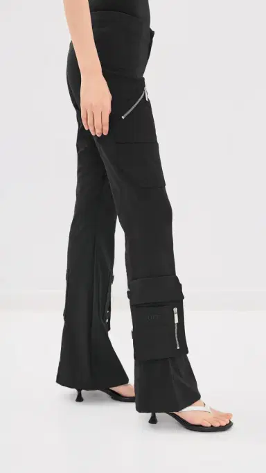 Off-White Wool Flare Pants Black | Thumbnail 4 Off-White Wool Flare Pants Black | Thumbnail 4
