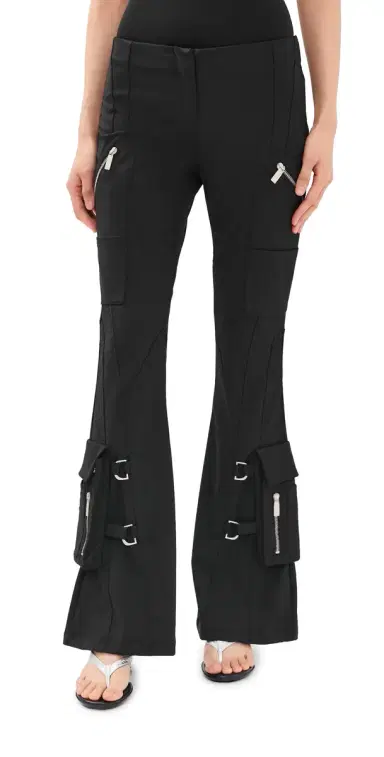 Off-White Wool Flare Pants Black | Thumbnail 1 Off-White Wool Flare Pants Black | Thumbnail 1