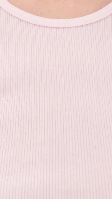 Enza Costa Cotton Rib Boy Tank Cherry Blossom | Thumbnail 6 Enza Costa Cotton Rib Boy Tank Cherry Blossom | Thumbnail 6