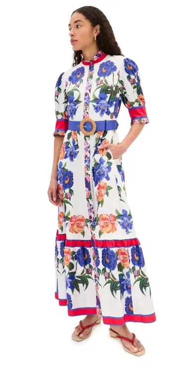 Borgo de Nor Marni Dress Floral Candy P. Ment | Thumbnail 1 Borgo de Nor Marni Dress Floral Candy P. Ment | Thumbnail 1