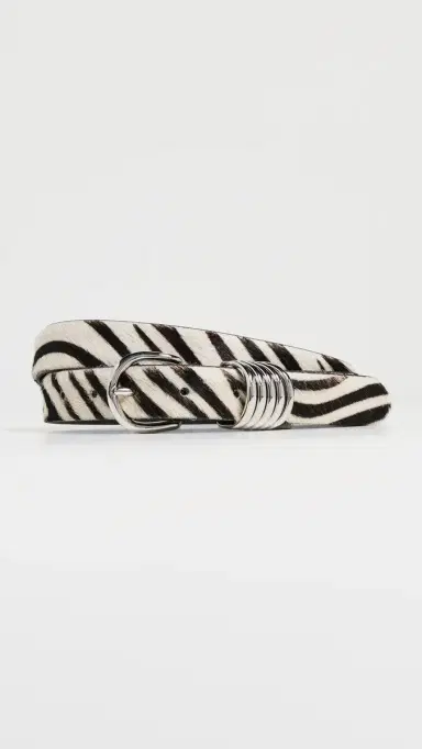 Anderson's Slim Semi Formal Pony Skin Leather Belt Zebra | Thumbnail 2 Anderson's Slim Semi Formal Pony Skin Leather Belt Zebra | Thumbnail 2