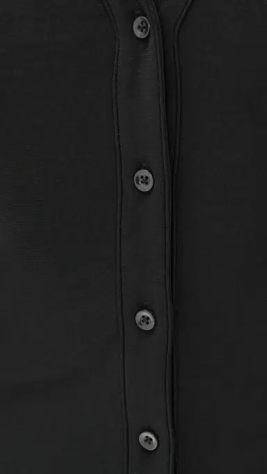 Alice + Olivia Freya Button Down Dress Black S | Thumbnail 6 Alice + Olivia Freya Button Down Dress Black S | Thumbnail 6