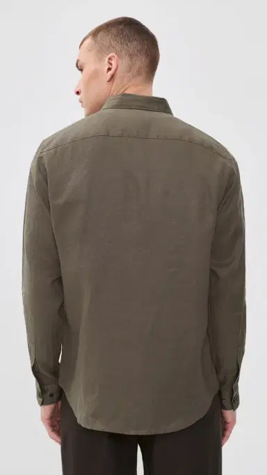 Theory Irving Relaxed inen Shirt Morel | Thumbnail 3 Theory Irving Relaxed inen Shirt Morel | Thumbnail 3