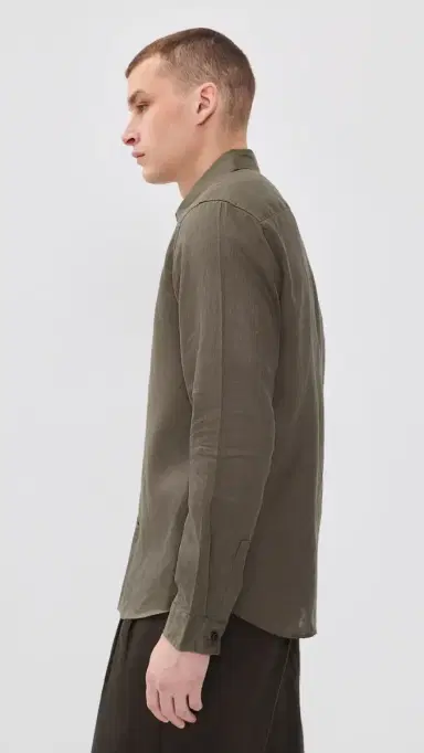 Theory Irving Relaxed inen Shirt Morel | Thumbnail 4 Theory Irving Relaxed inen Shirt Morel | Thumbnail 4