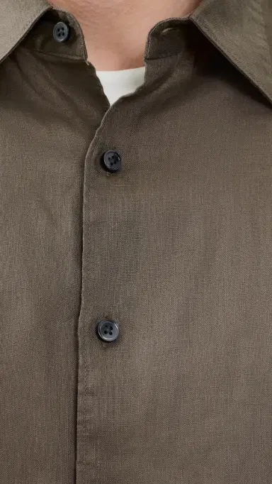 Theory Irving Relaxed inen Shirt Morel | Thumbnail 6 Theory Irving Relaxed inen Shirt Morel | Thumbnail 6