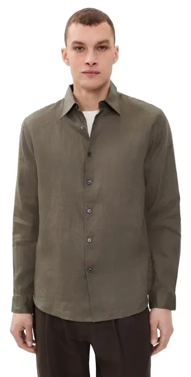 Theory Irving Relaxed inen Shirt Morel | Thumbnail 1 Theory Irving Relaxed inen Shirt Morel | Thumbnail 1