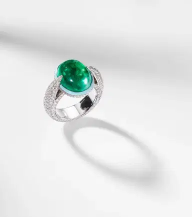 Kamyen 18kt white gold ring with emeralds and diamonds | Thumbnail 5 Kamyen 18kt white gold ring with emeralds and diamonds | Thumbnail 5