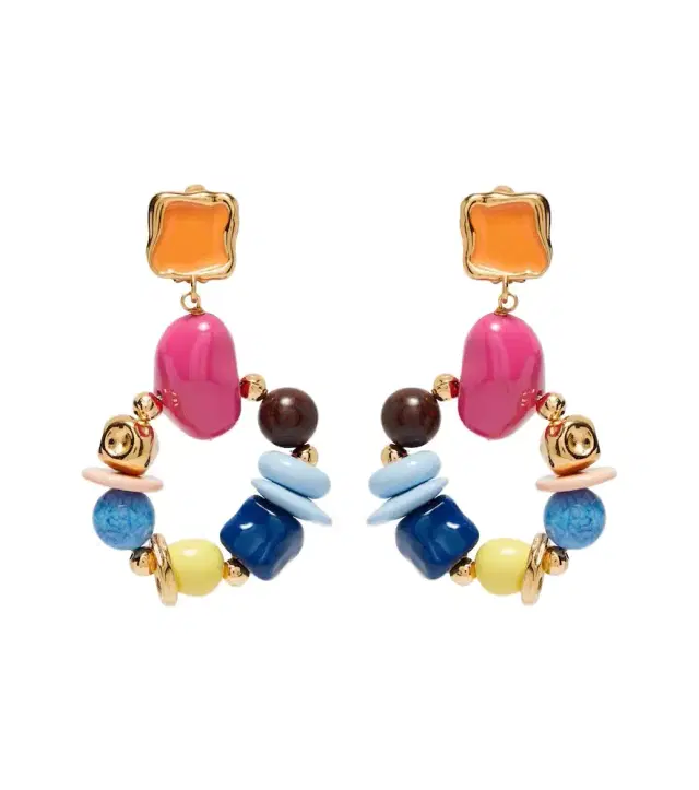 Seaglass beaded clip-on earrings Seaglass beaded clip-on earrings