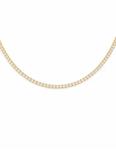 Wish Fine Jewelry 12.00ct Diamond 14K Gold Classic Tennis Necklace | Thumbnail 1 Wish Fine Jewelry 12.00ct Diamond 14K Gold Classic Tennis Necklace | Thumbnail 1