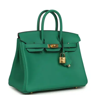 HERMÈS Hermes Birkin 25 Vert Vertigo Swift Gold Hardware | Thumbnail 2 HERMÈS Hermes Birkin 25 Vert Vertigo Swift Gold Hardware | Thumbnail 2