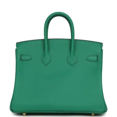 HERMÈS Hermes Birkin 25 Vert Vertigo Swift Gold Hardware | Thumbnail 4 HERMÈS Hermes Birkin 25 Vert Vertigo Swift Gold Hardware | Thumbnail 4