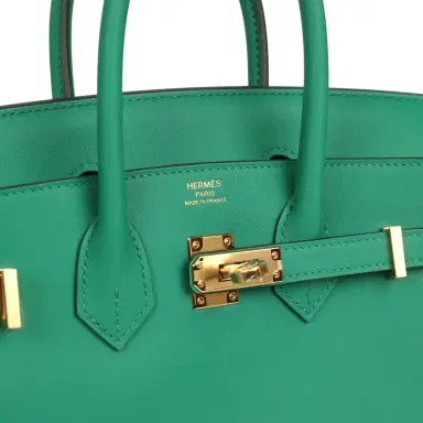 HERMÈS Hermes Birkin 25 Vert Vertigo Swift Gold Hardware | Thumbnail 7 HERMÈS Hermes Birkin 25 Vert Vertigo Swift Gold Hardware | Thumbnail 7