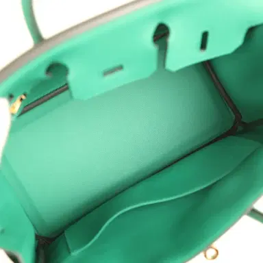 HERMÈS Hermes Birkin 25 Vert Vertigo Swift Gold Hardware | Thumbnail 8 HERMÈS Hermes Birkin 25 Vert Vertigo Swift Gold Hardware | Thumbnail 8