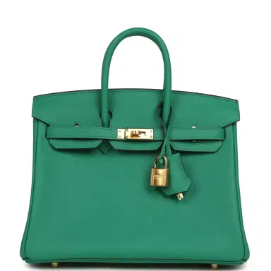 HERMÈS Hermes Birkin 25 Vert Vertigo Swift Gold Hardware | Thumbnail 1 HERMÈS Hermes Birkin 25 Vert Vertigo Swift Gold Hardware | Thumbnail 1