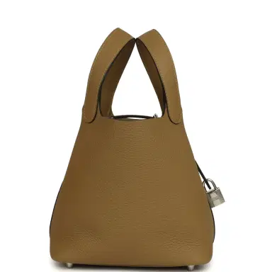 HERMÈS Hermes Picotin Lock 18 Dune Clemence Palladium Hardware | Thumbnail 3 HERMÈS Hermes Picotin Lock 18 Dune Clemence Palladium Hardware | Thumbnail 3