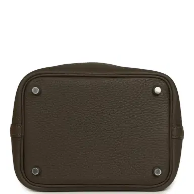 HERMÈS Hermes Picotin Lock 18 Vert Loden Clemence Palladium Hardware | Thumbnail 6 HERMÈS Hermes Picotin Lock 18 Vert Loden Clemence Palladium Hardware | Thumbnail 6