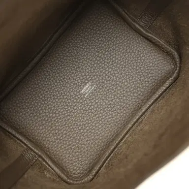 HERMÈS Hermes Picotin Lock 18 Vert Loden Clemence Palladium Hardware | Thumbnail 7 HERMÈS Hermes Picotin Lock 18 Vert Loden Clemence Palladium Hardware | Thumbnail 7