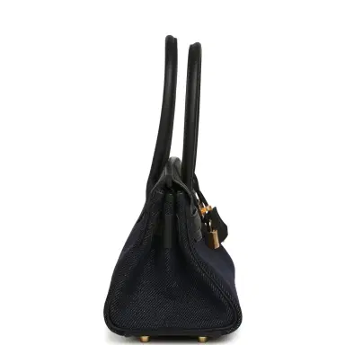 HERMÈS Hermes Shoulder Birkin Light 29 Black Swift and Bleu Indigo Denim Gold Hardware | Thumbnail 3 HERMÈS Hermes Shoulder Birkin Light 29 Black Swift and Bleu Indigo Denim Gold Hardware | Thumbnail 3