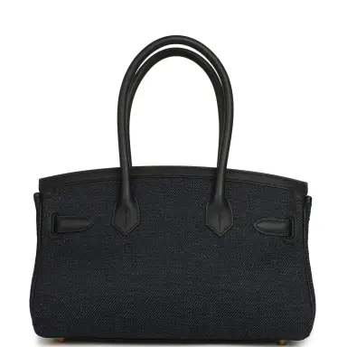 HERMÈS Hermes Shoulder Birkin Light 29 Black Swift and Bleu Indigo Denim Gold Hardware | Thumbnail 4 HERMÈS Hermes Shoulder Birkin Light 29 Black Swift and Bleu Indigo Denim Gold Hardware | Thumbnail 4