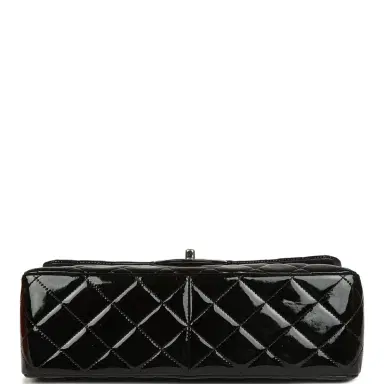 Chanel Pre-owned Chanel Jumbo Classic Double Flap Bag Black Patent Silver Hardware | Thumbnail 6 Chanel Pre-owned Chanel Jumbo Classic Double Flap Bag Black Patent Silver Hardware | Thumbnail 6