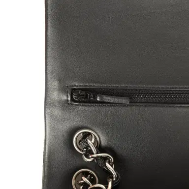 Chanel Pre-owned Chanel Jumbo Classic Double Flap Bag Black Patent Silver Hardware | Thumbnail 8 Chanel Pre-owned Chanel Jumbo Classic Double Flap Bag Black Patent Silver Hardware | Thumbnail 8