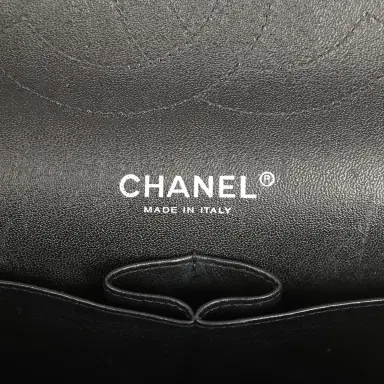 Chanel Pre-owned Chanel Jumbo Classic Double Flap Bag Black Patent Silver Hardware | Thumbnail 9 Chanel Pre-owned Chanel Jumbo Classic Double Flap Bag Black Patent Silver Hardware | Thumbnail 9