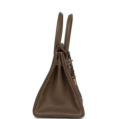 HERMÈS Pre-owned Hermes Birkin 30 Etoupe Clemence Gold Hardware | Thumbnail 3 HERMÈS Pre-owned Hermes Birkin 30 Etoupe Clemence Gold Hardware | Thumbnail 3