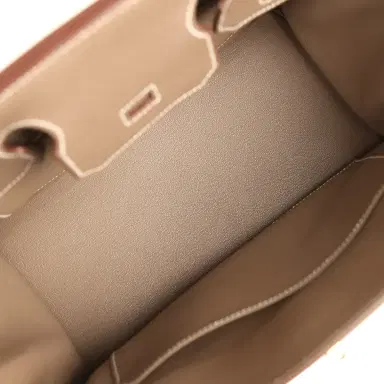 HERMÈS Pre-owned Hermes Birkin 30 Etoupe Clemence Gold Hardware | Thumbnail 8 HERMÈS Pre-owned Hermes Birkin 30 Etoupe Clemence Gold Hardware | Thumbnail 8