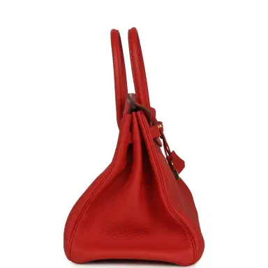 HERMÈS Pre-owned Hermes Birkin 35 Rouge Tomate Togo Gold Hardware | Thumbnail 3 HERMÈS Pre-owned Hermes Birkin 35 Rouge Tomate Togo Gold Hardware | Thumbnail 3