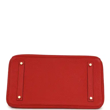 HERMÈS Pre-owned Hermes Birkin 35 Rouge Tomate Togo Gold Hardware | Thumbnail 6 HERMÈS Pre-owned Hermes Birkin 35 Rouge Tomate Togo Gold Hardware | Thumbnail 6
