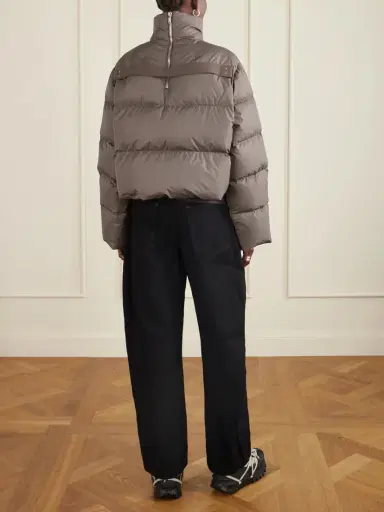 Rick Owens + Moncler Cropped Appliquéd Quilted Shell Down Jacket | Thumbnail 3 Rick Owens + Moncler Cropped Appliquéd Quilted Shell Down Jacket | Thumbnail 3