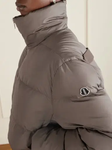 Rick Owens + Moncler Cropped Appliquéd Quilted Shell Down Jacket | Thumbnail 4 Rick Owens + Moncler Cropped Appliquéd Quilted Shell Down Jacket | Thumbnail 4