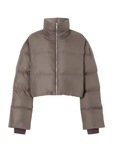 Rick Owens + Moncler Cropped Appliquéd Quilted Shell Down Jacket | Thumbnail 1 Rick Owens + Moncler Cropped Appliquéd Quilted Shell Down Jacket | Thumbnail 1